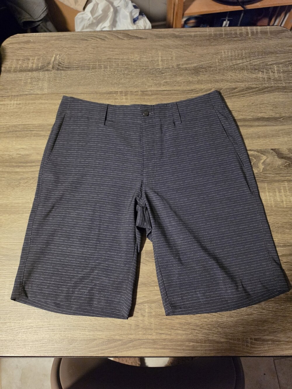 Callaway Men's Golf Shorts Size 33 Gray Pattern 10" Inseam Stretch Flat Front
